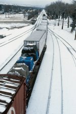 ATSF freight in the snow